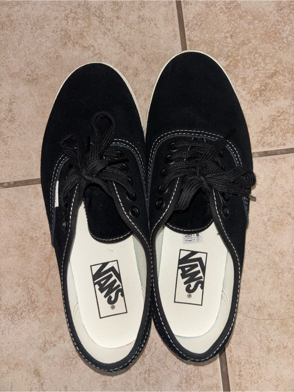 Vans Black Low-Top Lace-Up Sneakers